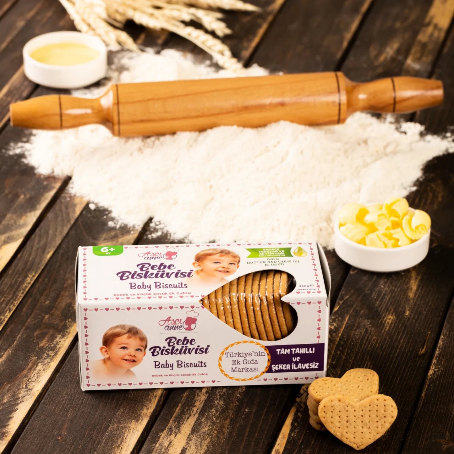 Aşçı Anne Bebe Bisküvisi - Katkısız Bebek Bisküvisi 6+ Ay