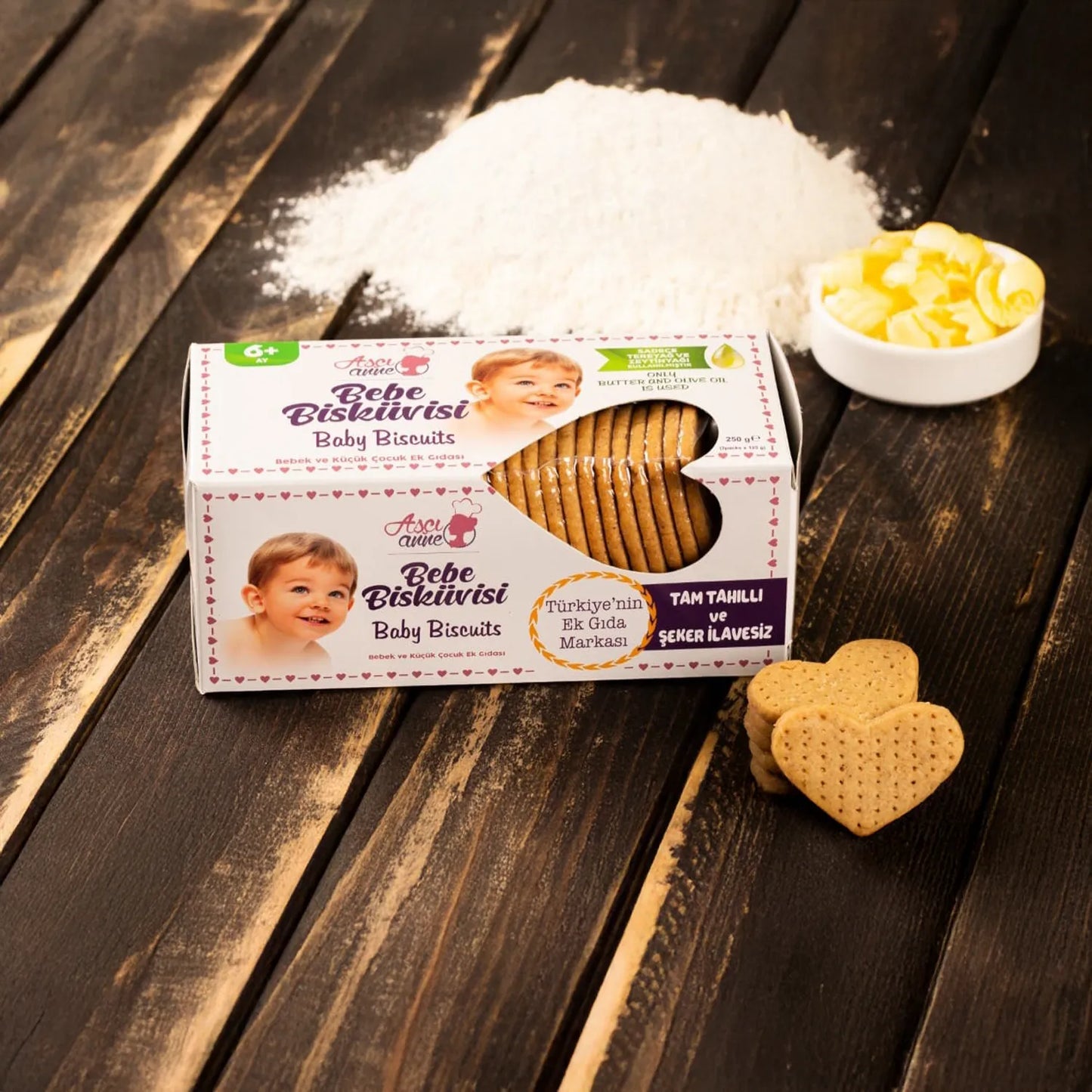 Aşçı Anne Bebe Bisküvisi - Katkısız Bebek Bisküvisi 6+ Ay
