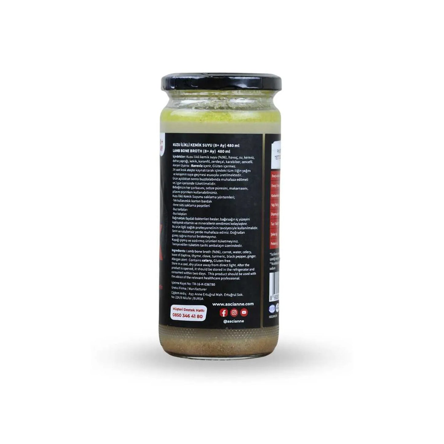 Aşçı Anne Kuzu İlikli Kemik Suyu 8+ Ay