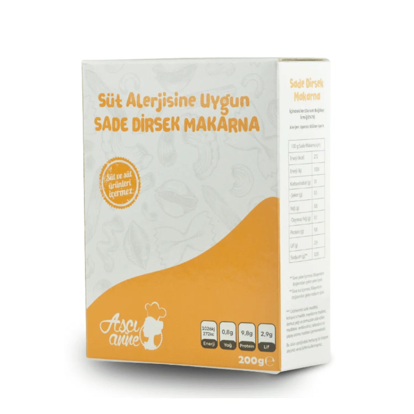 Aşçı Anne Süt Alerjik Makarna (Dirsek)