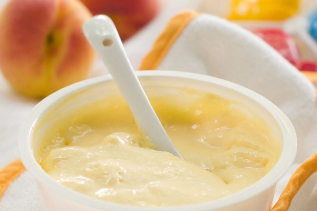 ŞEFTALİLİ SÜT ALERJİK BEBEK KAHVALTISI (6+ ay)