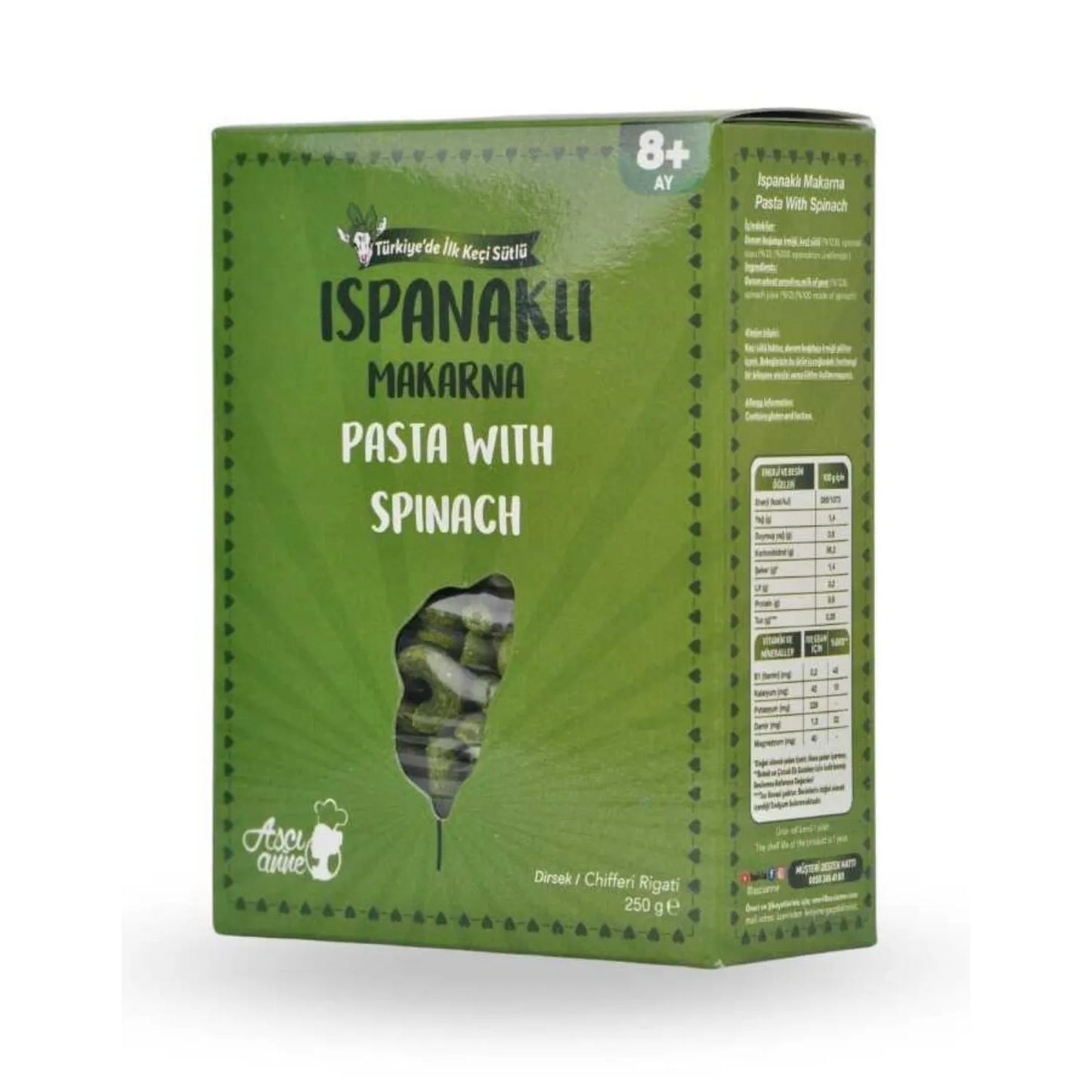 Aşçı Anne Ispanaklı Makarna (Dirsek)