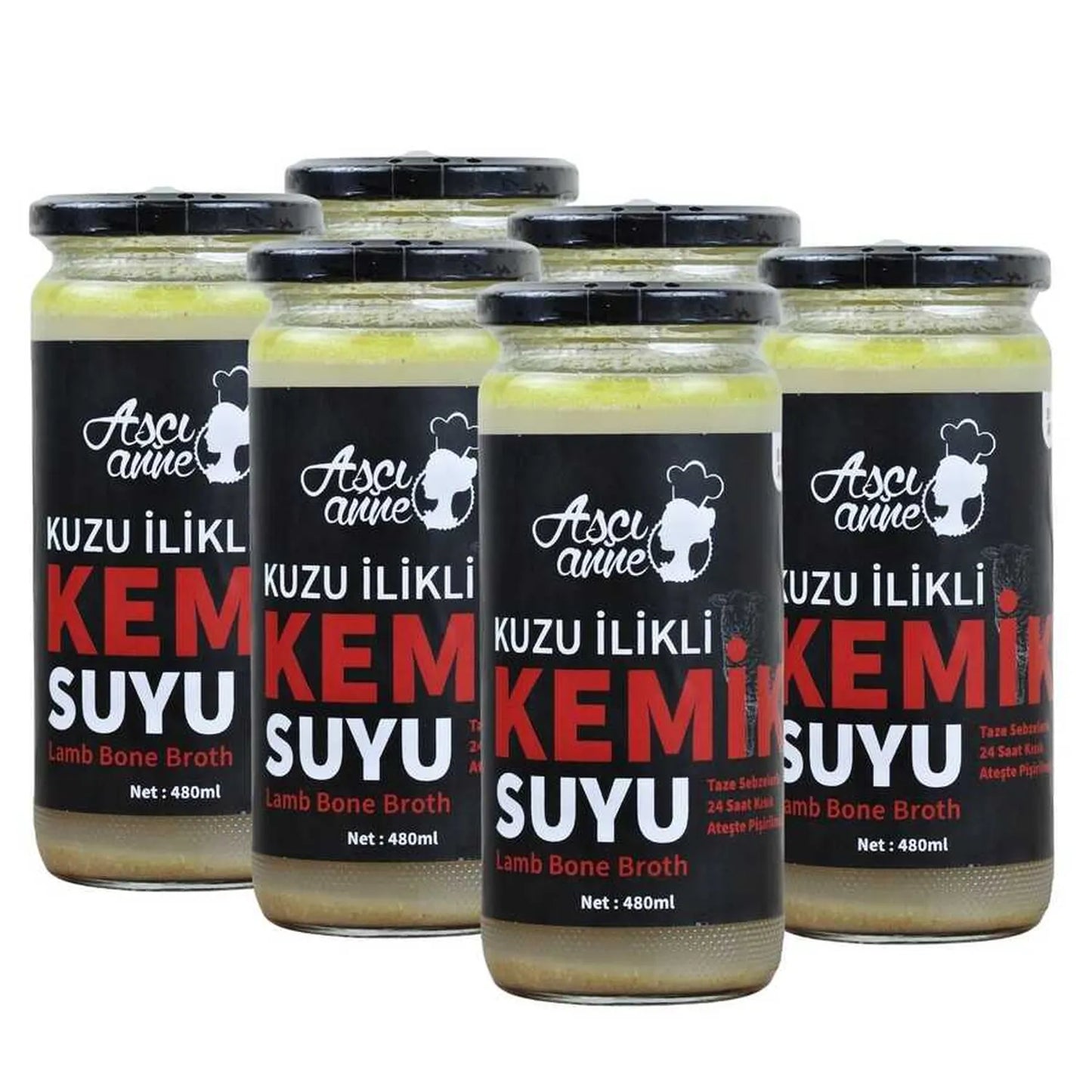 Aşçı Anne Altılı Kuzu İlikli Kemik Suyu Paketi