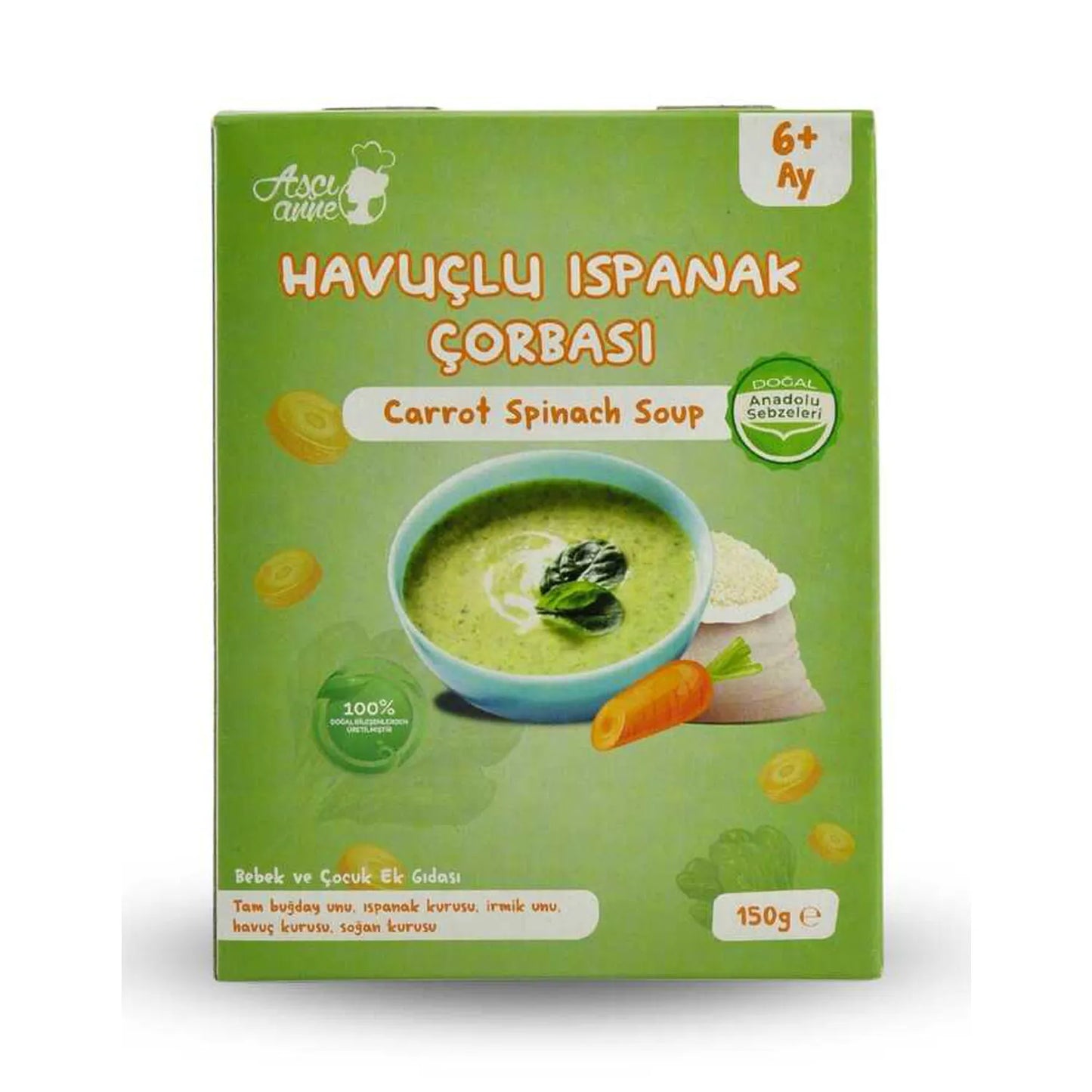 Aşçı Anne Havuçlu Ispanak Çorbası
